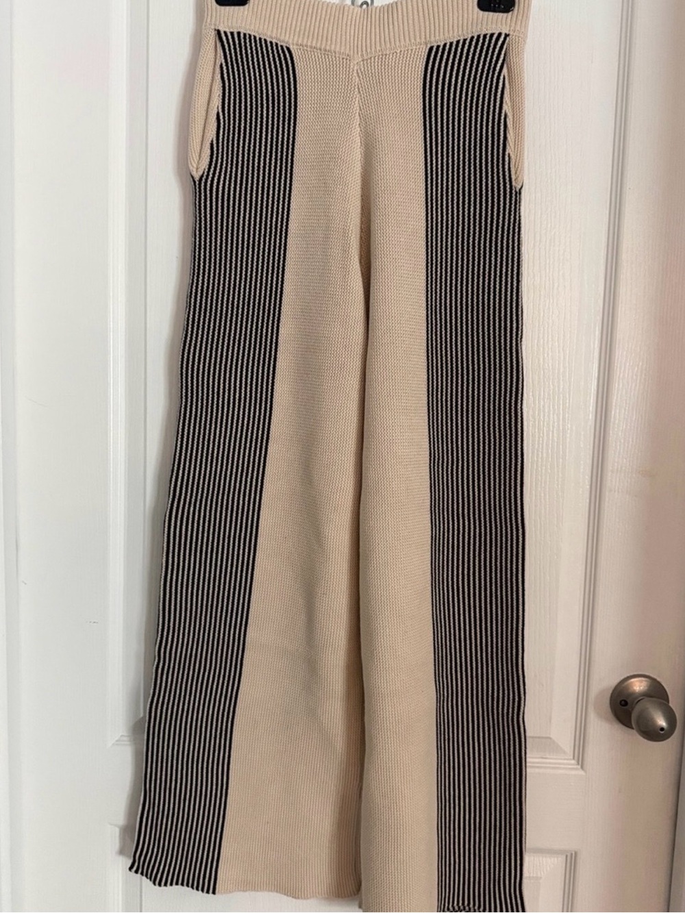 Heyson 100% Cotton Sweater Knit Wide-Leg Pants -Oatmeal🤎 - Picture 3 of 4